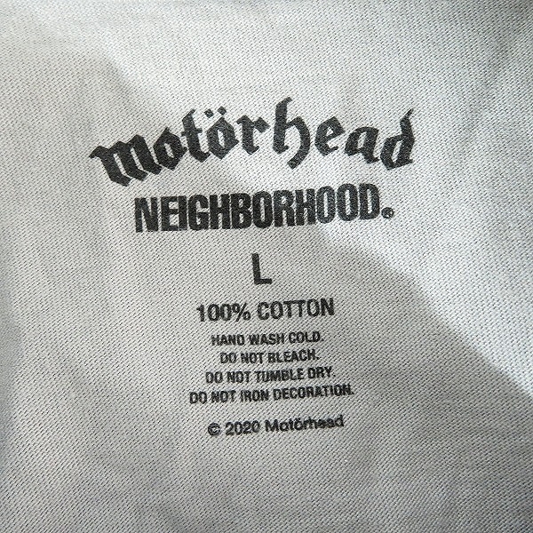 実際に弊社で買取させて頂いたNEIGHBORHOOD×Motorhead/ネイバーフッド×モーターヘッド 長袖Tシャツ グレーの画像 2枚目