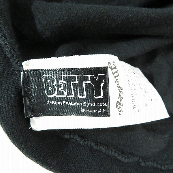実際に弊社で買取させて頂いたBETTY BOOP×Marbles/ベティーブープ×マーブルズ Tシャツ MST-S17BB01/Lの画像 3枚目