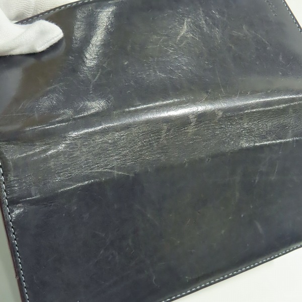 実際に弊社で買取させて頂いたcoach/コーチ 水牛レザー 55249B 二つ折り長財布 の画像 9枚目