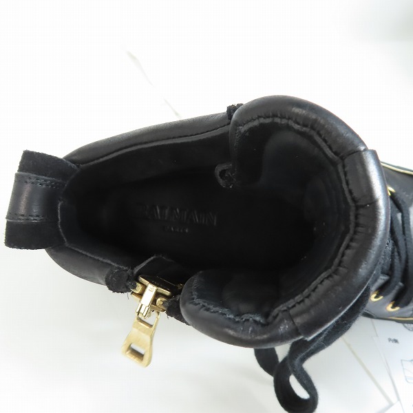 実際に弊社で買取させて頂いたBALMAIN/バルマン サイドジップ キルティング ハイカットスニーカー W6HT324D649-176/41の画像 4枚目