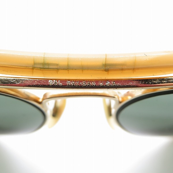 実際に弊社で買取させて頂いたRay-Ban/レイバン B&L/ボシュロム社製 ティアドロップ型 アイウェア/サングラス ゴールドの画像 5枚目