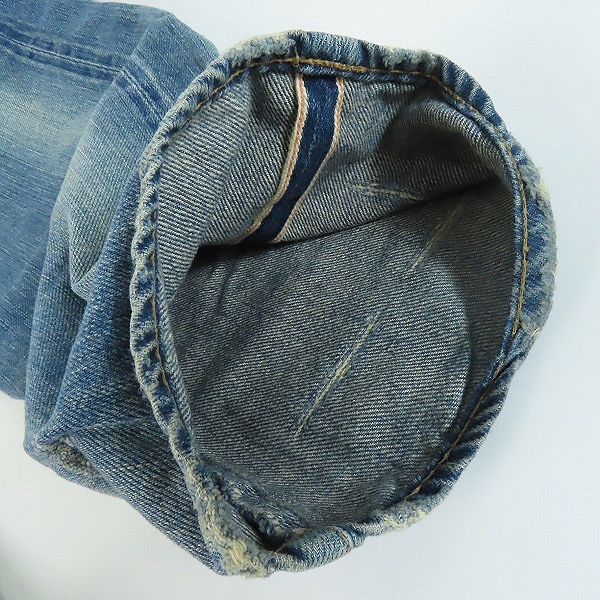 実際に弊社で買取させて頂いたHYSTERIC GLAMOUR/ヒステリックグラマー DOORS プリント USED加工 デニム 0292AP04/30の画像 6枚目