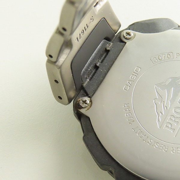 実際に弊社で買取させて頂いたCASIO/カシオ PRO TREK/プロトレック 電波ソーラー/トリプルセンサー PRW-1300Tの画像 6枚目