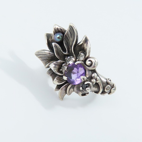 実際に弊社で買取させて頂いたBloody Mary/ブラッディマリー サマフェス限定 ルミネセンス リングｗ/アメジスト＆ホワイトトパーズ BMR901/13号