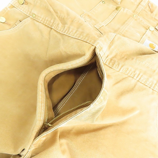 実際に弊社で買取させて頂いたCarhartt/カーハート オーバーオール キャメル 46×32の画像 4枚目