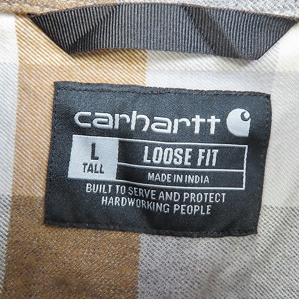 実際に弊社で買取させて頂いたCarhartt/カーハート チェック柄 フランネルシャツ Lの画像 2枚目