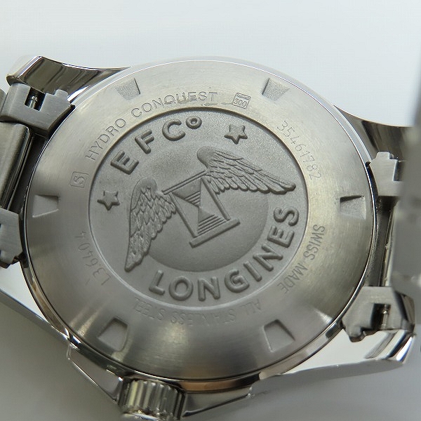 実際に弊社で買取させて頂いたLONGINES/ロンジン ハイドロ コンクエスト クォーツ 腕時計 L36404【動作未確認】の画像 4枚目