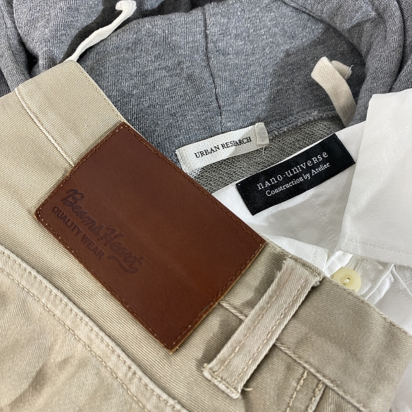 実際に弊社で買取させて頂いた【おまとめ】URBAN RESEARCH/nano universe/BEAMS パンツ/パーカー/シャツ 等の画像 1枚目