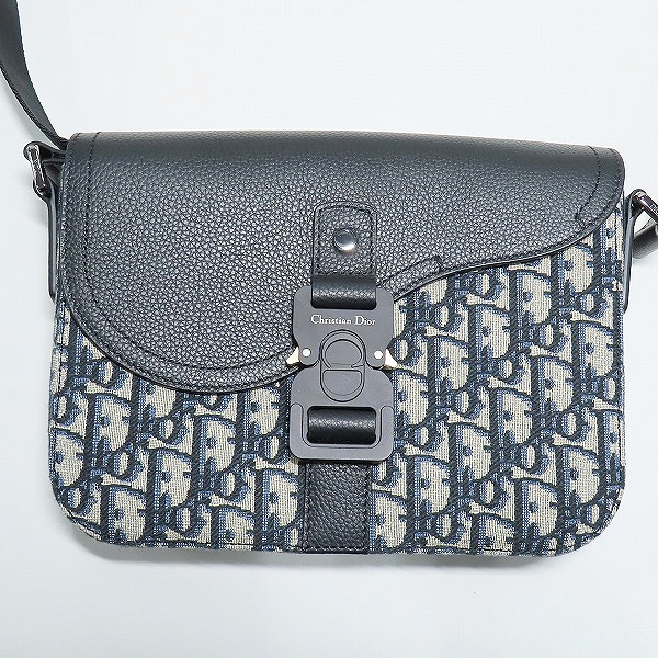 実際に弊社で買取させて頂いた【証明書付き】DIOR/ディオール  レザー切り替えオブリークショルダーバッグ 1ADPO049YKSの画像 1枚目