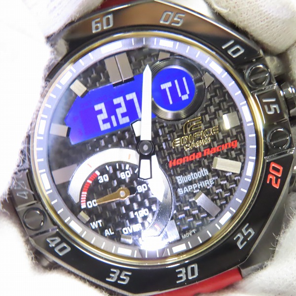 実際に弊社で買取させて頂いたCASIO/カシオ EDIFICE/エディフィス Honda Racing Limited Edition/ホンダーレーシング ウォッチ/ECB-10HR-1AJRの画像 4枚目