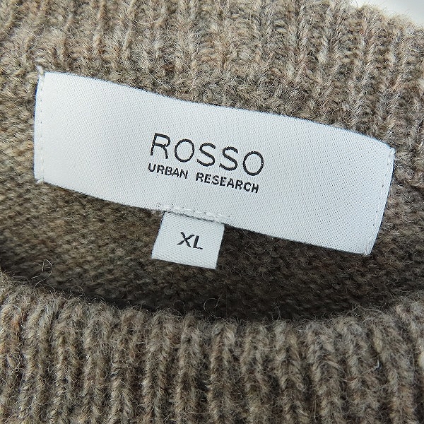 実際に弊社で買取させて頂いたURBAN RESEARCH ROSSO/アーバンリサーチ ロッソ シェットランドウールクルーネックニット RA37-12M100/XLの画像 2枚目