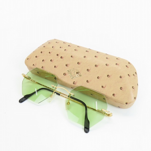 実際に弊社で買取させて頂いたTiffany & Co./ティファニー 23K GOLD PLATED/ヴィンテージ ツーポイントメガネフレーム T66Dの画像 8枚目