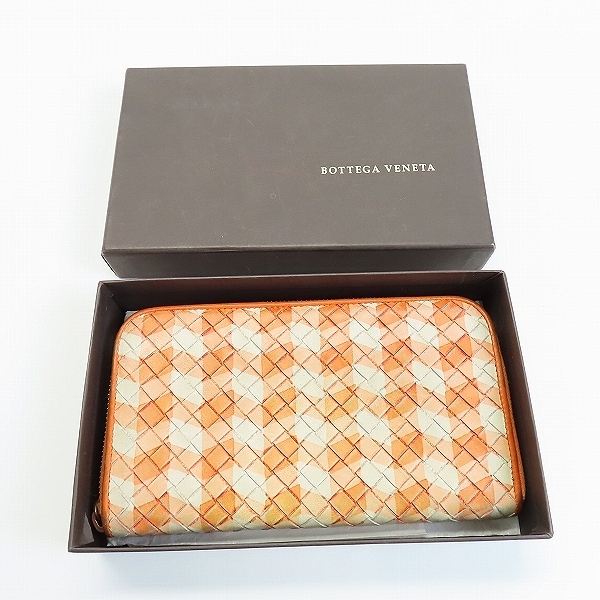 実際に弊社で買取させて頂いたBOTTEGA VENETA/ボッテガヴェネタ イントレチャート/イントレ ラウンドジップ ロングウォレット/長財布の画像 9枚目