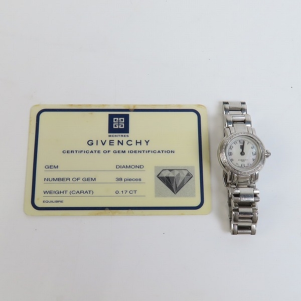 実際に弊社で買取させて頂いたGIVENCHY/ジバンシィ シェル文字盤 ラウンド レディース ウォッチ【動作未確認】の画像 9枚目