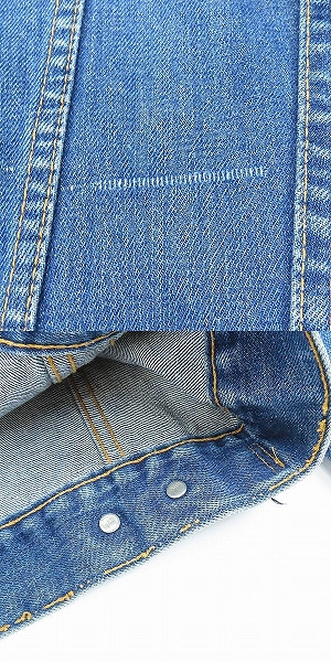 実際に弊社で買取させて頂いたLEVI'S/リーバイス ヴィンテージ 70505 ビッグE 不均等V 刻印526 デニムジャケットの画像 8枚目