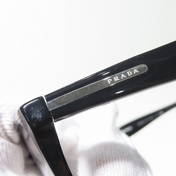 実際に弊社で買取させて頂いたPRADA JOURNAL/プラダ ジャーナル メガネフレーム アイウェア VPR04T-F ブラックの画像 7枚目