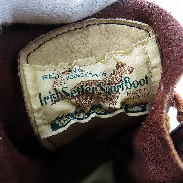 実際に弊社で買取させて頂いたRED WING/レッドウィング ヴィンテージ/ビンテージ 四角犬タグ ブーツ/9EEの画像 6枚目