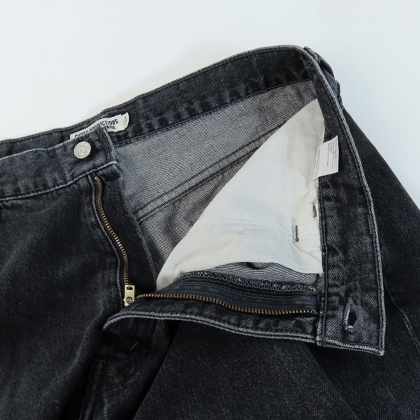 実際に弊社で買取させて頂いたCOOTIE PRODUCTIONS/クーティ プロダクションズ デニムワイドパンツ ブラック/Lの画像 5枚目
