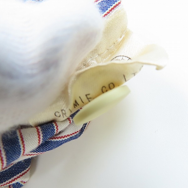 実際に弊社で買取させて頂いたTHE CRIMIE/クライミー ストライプ 半袖シャツ 刺繍 Sの画像 5枚目