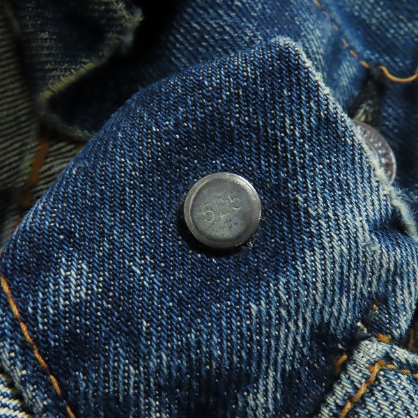 実際に弊社で買取させて頂いたLEVIS/リーバイス 3rd/サードモデル BIG E/ビッグE 刻印525 デニムジャケット/Gジャン の画像 6枚目