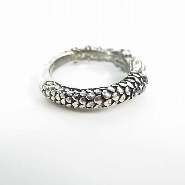 実際に弊社で買取させて頂いたBloody Mary/ブラッディーマリー 青龍 シルバーリング w/ブルーダイヤモンド 11号の画像 4枚目