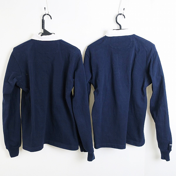 実際に弊社で買取させて頂いたBARBARIAN/バーバリアン 長袖ラガーシャツ/ポロシャツ ネイビー 2点セットの画像 1枚目