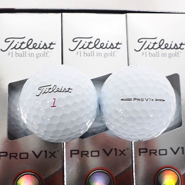 実際に弊社で買取させて頂いた 【未使用】Titleist/タイトリスト PRO V1x ゴルフボール ホワイト 1ダース の画像 1枚目