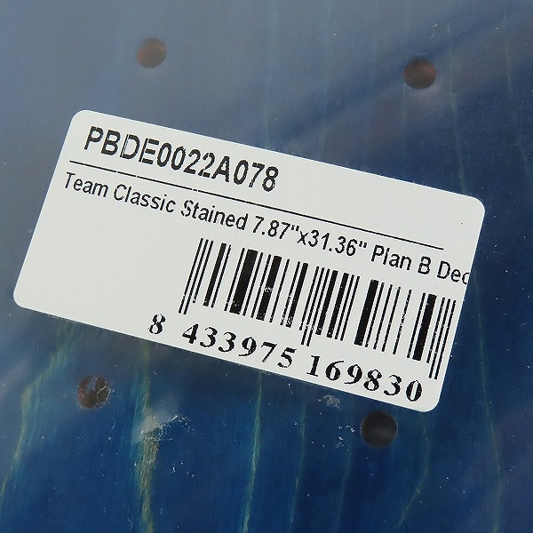 実際に弊社で買取させて頂いた【未開封】PLANB/プランビー TEAM CLASSIC STAIND スケートボード デッキ 7.87の画像 4枚目