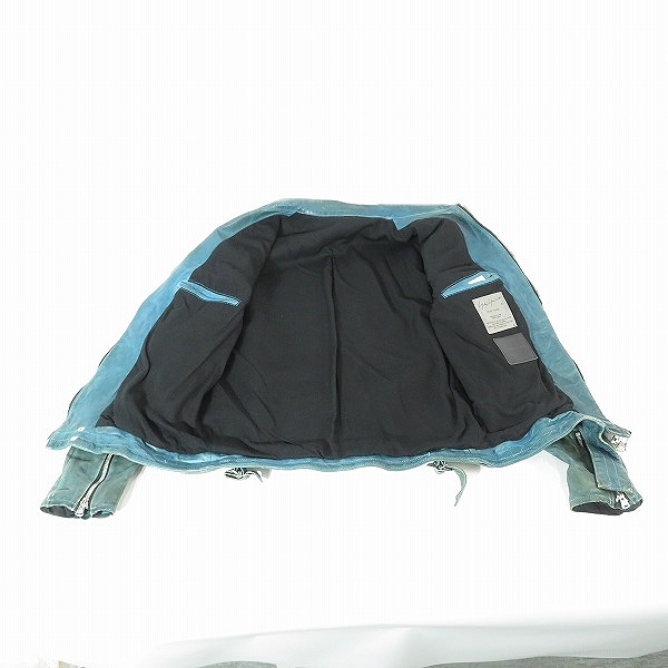 実際に弊社で買取させて頂いたYohji Yamamoto  pour homme/ヨウジヤマモト プールオム×BACKLASH/バックラッシュ シングルライダース HH-Y98-715/2の画像 2枚目