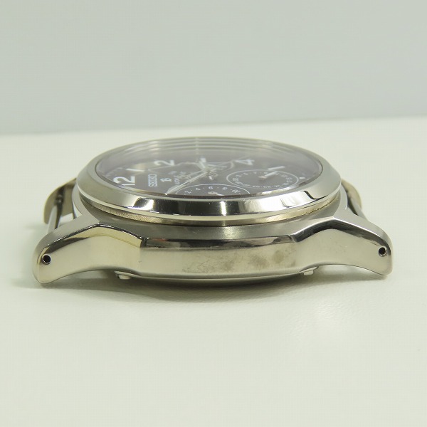 実際に弊社で買取させて頂いたSEIKO/セイコー BRIGHTZ/ブライツ レトログラード  琺瑯文字盤 自動巻き チタンケース シースルーバック  SAGN007の画像 4枚目