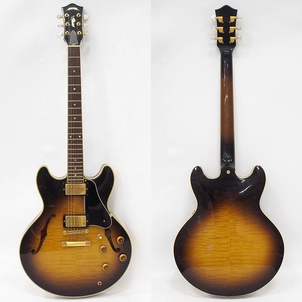 実際に弊社で買取させて頂いた★Stafford/スタッフォード FES-1200 BS セミアコ/エレキギター ハードケース付の画像 1枚目