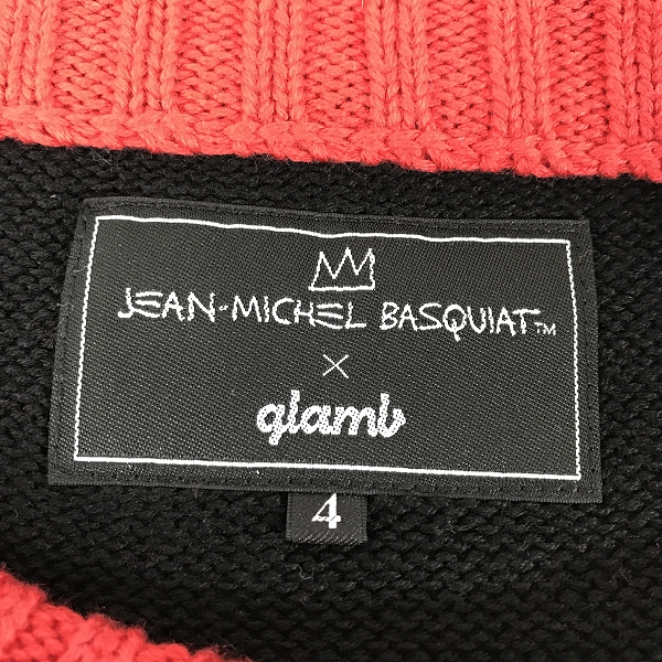 実際に弊社で買取させて頂いたJean-Michel Basquiat×glamb/ジャンミシェルバスキア×グラム プルオーバー ニット/セーター刺繍 GB15ANV/BQ13/4の画像 2枚目