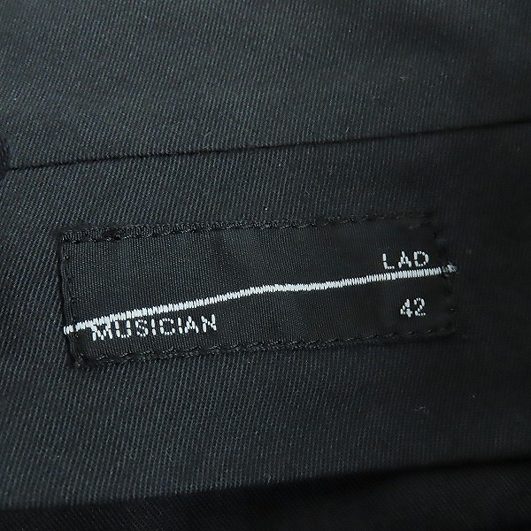 実際に弊社で買取させて頂いたLAD MUSICIAN/ラッドミュージシャン WOOL GABARDINE 2TUCK WIDE 2118-552 42の画像 3枚目