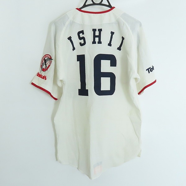 実際に弊社で買取させて頂いたデサント×ビームス 東京ヤクルトスワローズ 2006 ホーム レプリカユニフォーム #16石井 DYS-0601/FREEの画像 1枚目