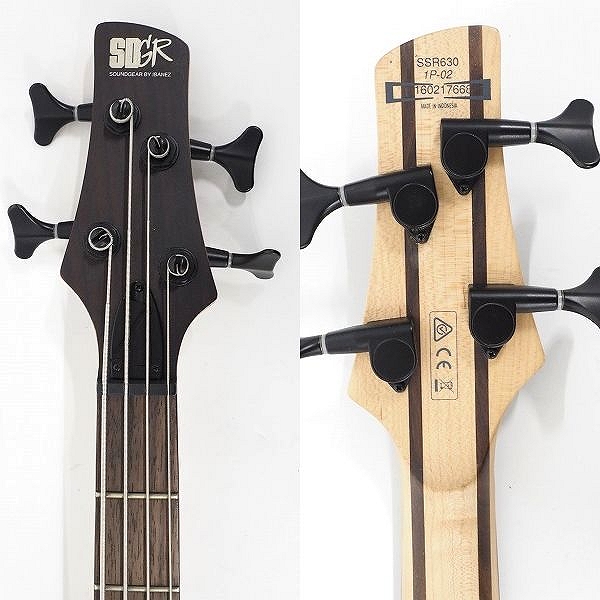 実際に弊社で買取させて頂いた★Ibanez/アイバニーズ SDGR SSR630 WNF アクティブ 4弦エレキベース ギグケース付の画像 2枚目