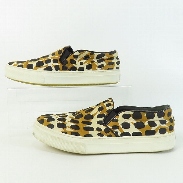 実際に弊社で買取させて頂いたCELINE/セリーヌ アニマル柄/総柄 スリッポンスニーカー/41の画像 3枚目