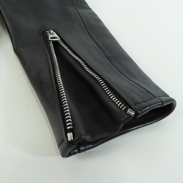 実際に弊社で買取させて頂いたSchott/ショット TALL ONE STAR RIDERS JACKET 1スター ワンスター ダブルライダースジャケット 牛革  7164/613US 36 の画像 6枚目