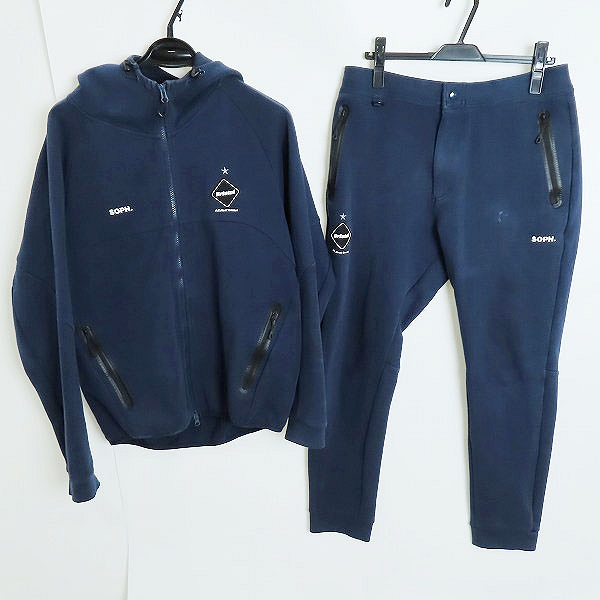 実際に弊社で買取させて頂いたFCRB/エフシーレアルブリストル VENTILATION HOODIE/SWEAT TRAINING PANTS セットアップ FCRB-210020/FCRB-210023/L