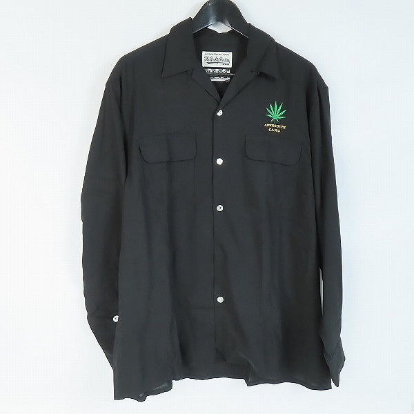 実際に弊社で買取させて頂いたWACKO MARIA×BUDSPOOL/ワコマリア×バッズプール 舐達麻 50'S SHIRT L/S NMD-WM-OC04 BLACK M
