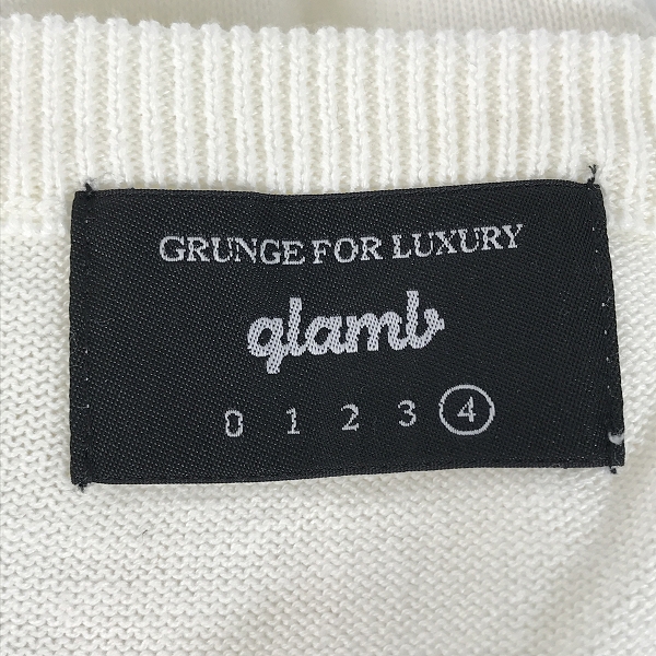実際に弊社で買取させて頂いたglamb/グラム Rum knit/ラムニット/ホワイト/ GB0419/KNT14/4の画像 2枚目