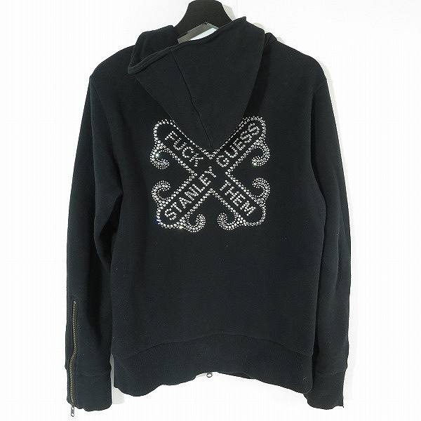 実際に弊社で買取させて頂いたGUESS WERKS/ゲス ワークス Stanley Guess/スタンリーゲス FUCK THEM バックスタッズ ダブルジップパーカー Mの画像 1枚目