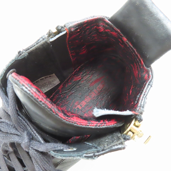 実際に弊社で買取させて頂いたDIESEL/ディーゼル サイドジップ レザー ハイカットスニーカー 27の画像 4枚目