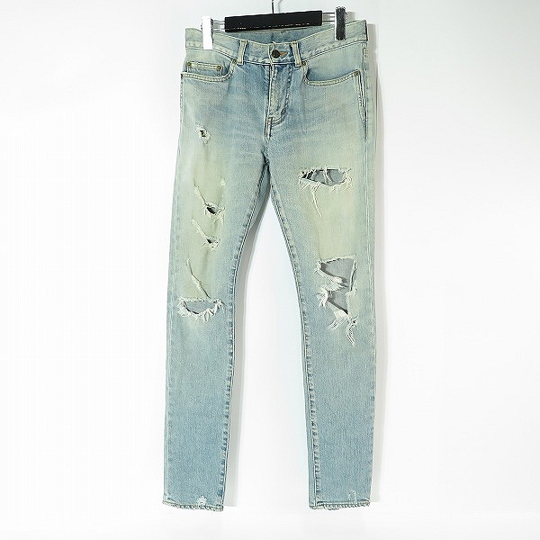 実際に弊社で買取させて頂いたSAINTLAURENTPARIS/サンローランパリ 18SS クラッシュデストロイデニムパンツ 476095/27