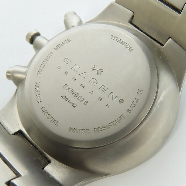 実際に弊社で買取させて頂いたSKAGEN/スカーゲン クロノグラフ クオーツ腕時計 SKW6076の画像 4枚目