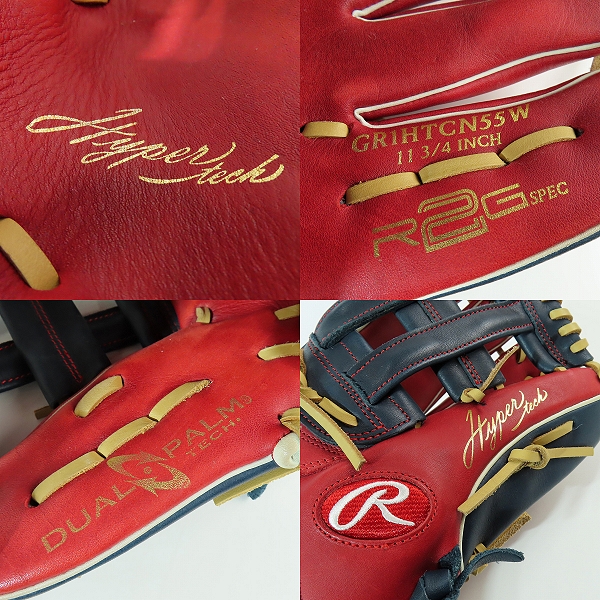 実際に弊社で買取させて頂いたRawlings/ローリングス ハイパーテック GR1HTCN55W 軟式/オールラウンド用 野球グローブの画像 3枚目