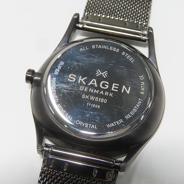 実際に弊社で買取させて頂いたSKAGEN/スカーゲン 腕時計/ウォッチ ブラック SKW6180の画像 3枚目