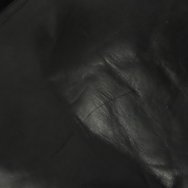 実際に弊社で買取させて頂いたRICK OWENS/リックオウエンス BAUHAUS LEATHER VEST/バウハウス レザーベスト ブラック RU01B1763-LGW/46の画像 5枚目