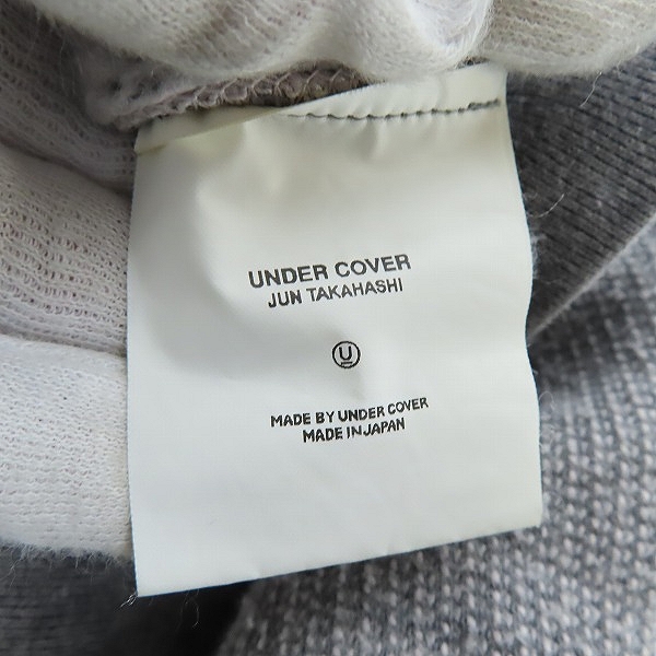 実際に弊社で買取させて頂いたUNDERCOVER/アンダーカバー 初期 00/01AW メルティングポット期 アーカイブ gfy ロゴニットパーカー Lの画像 3枚目