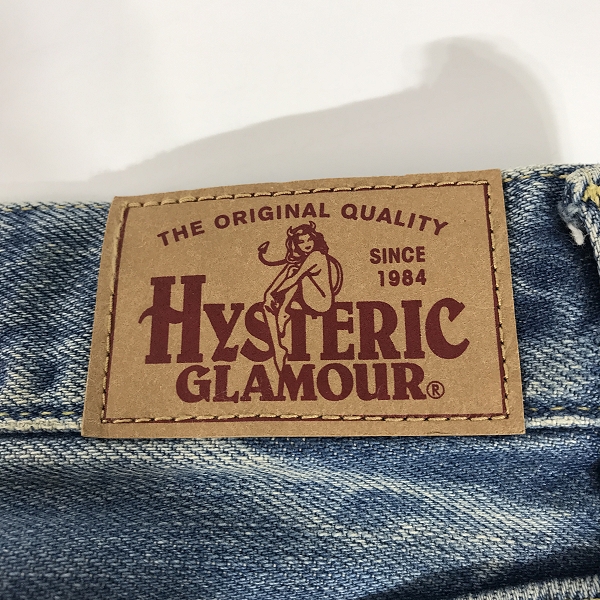 実際に弊社で買取させて頂いたHYSTERIC GLAMOUR/ヒステリックグラマー PSPR加工デニム テーパードパンツ 02172AP07/W30L32の画像 2枚目