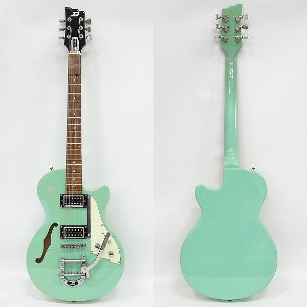 実際に弊社で買取させて頂いた★Duesenberg/デューセンバーグ DJP-SG Surf Green セミホロータイプ エレキギター ギグケース付の画像 1枚目